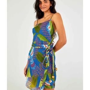 Farm Rio Macaw Linen Minidress